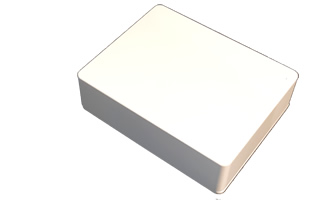 1590BB Diecast Aluminium Project Enclosure - White - Click Image to Close